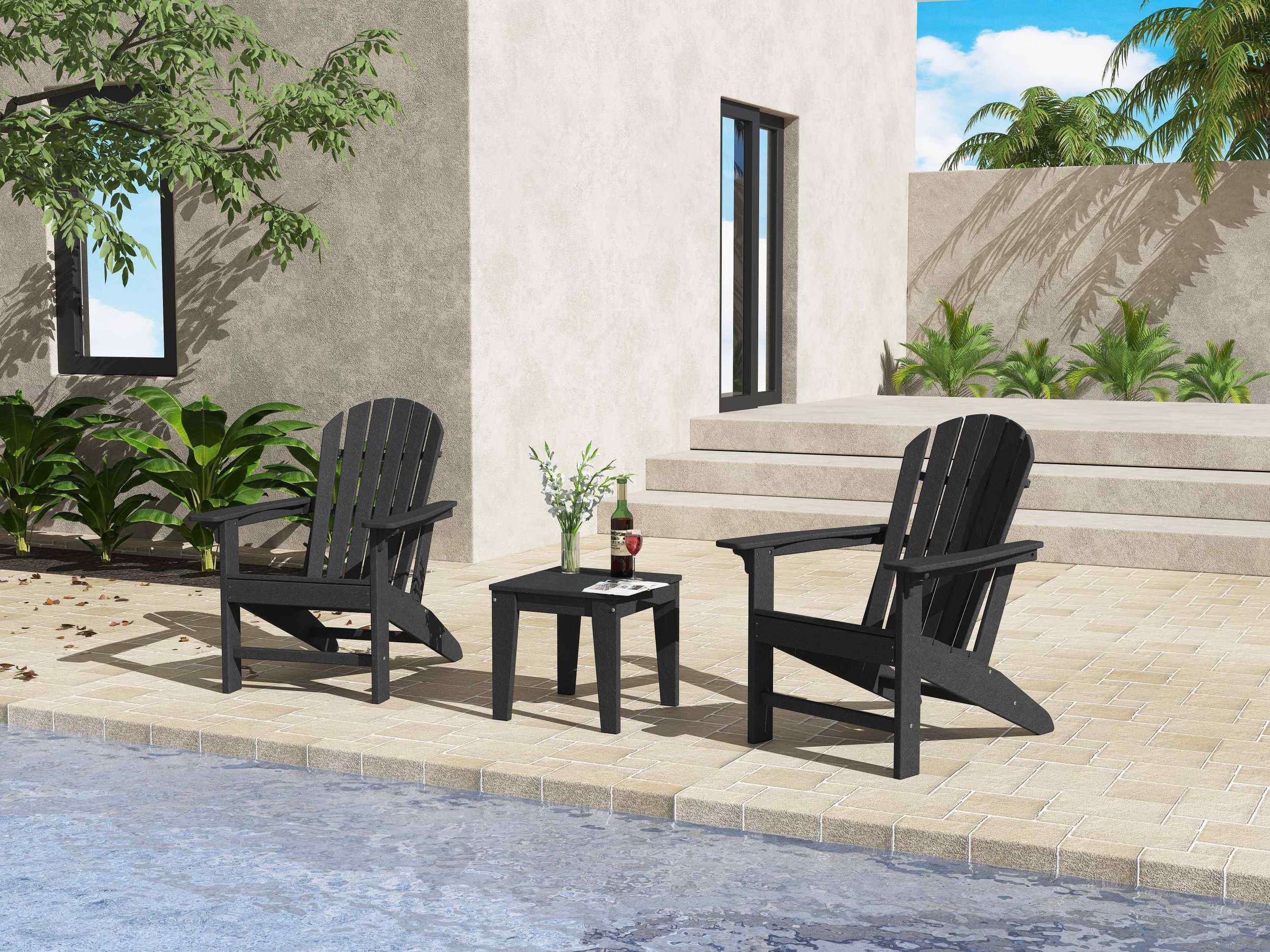 Addy Outdoor Side Table - Black - Image 3