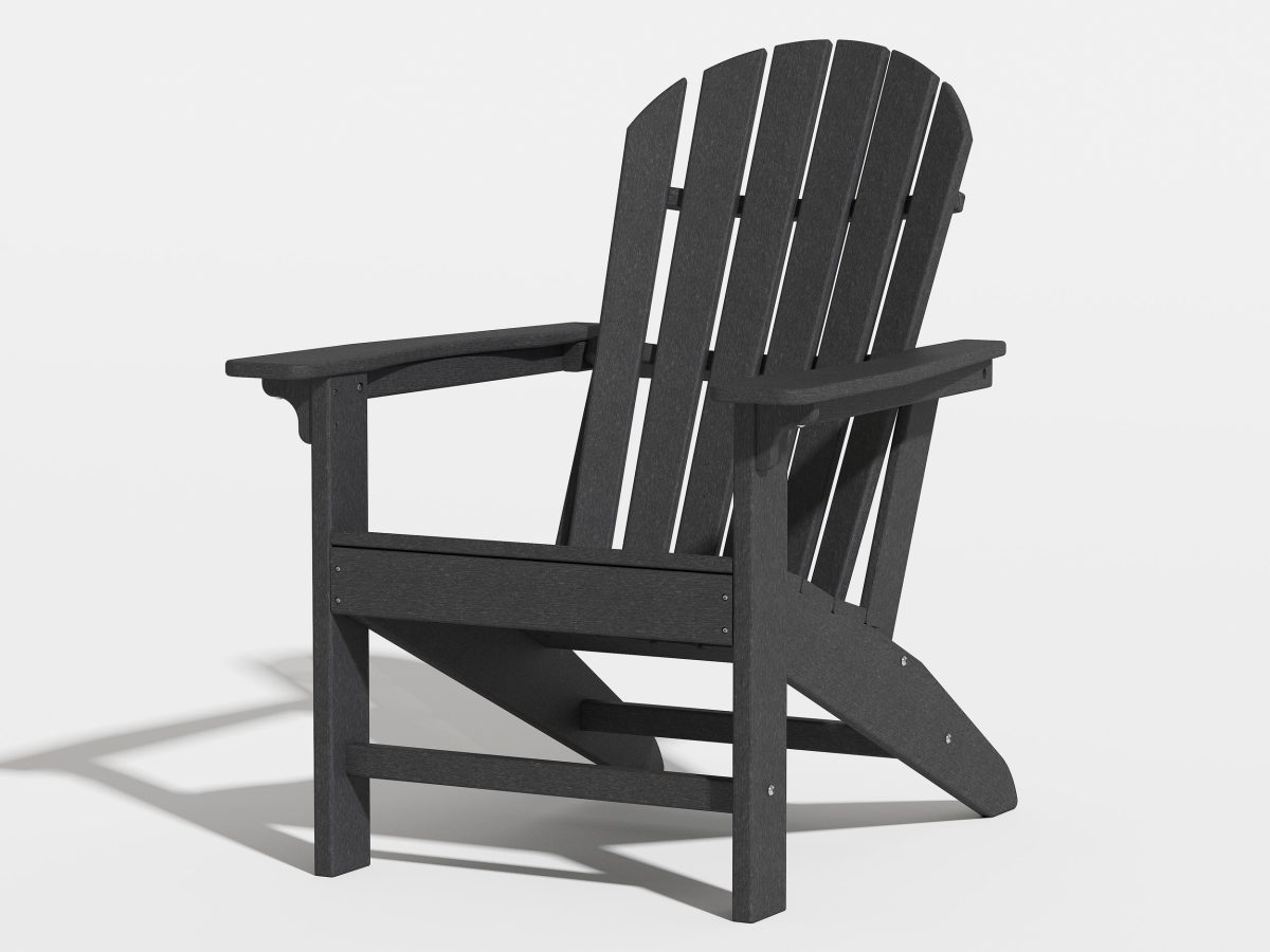Addy Outdoor Adirondack Chair – Black