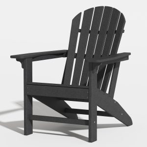 Addy Outdoor Adirondack Chair - Black