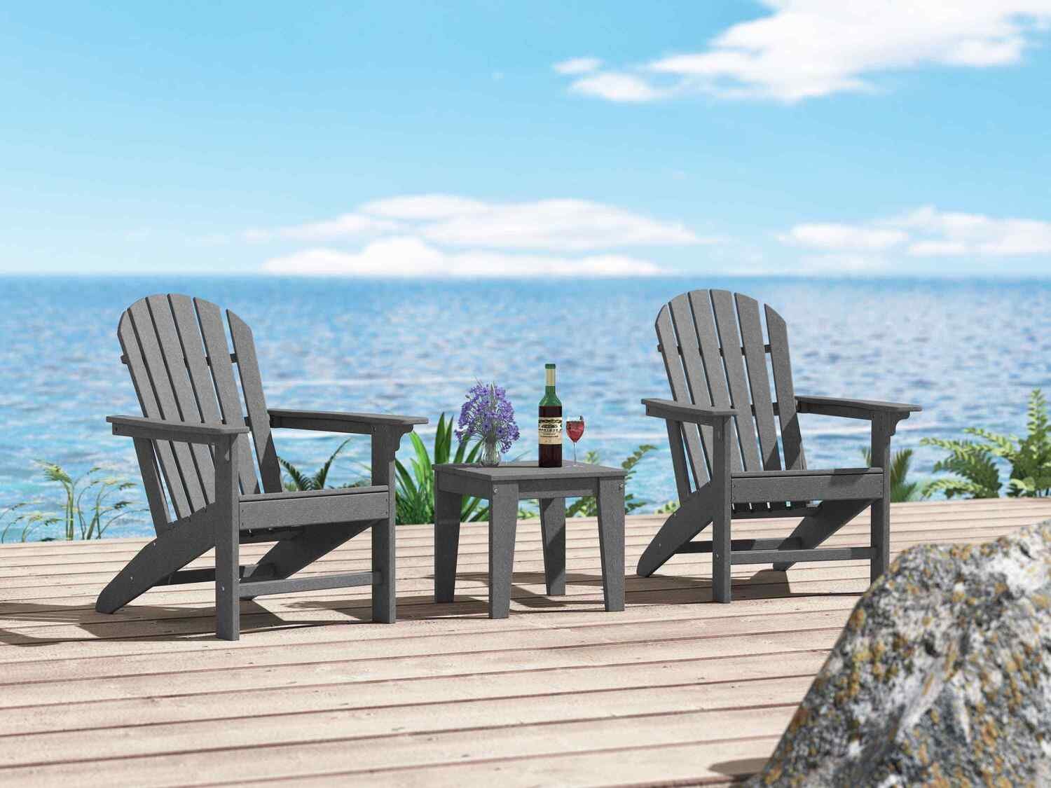 Addy Outdoor Side Table - Grey - Image 3