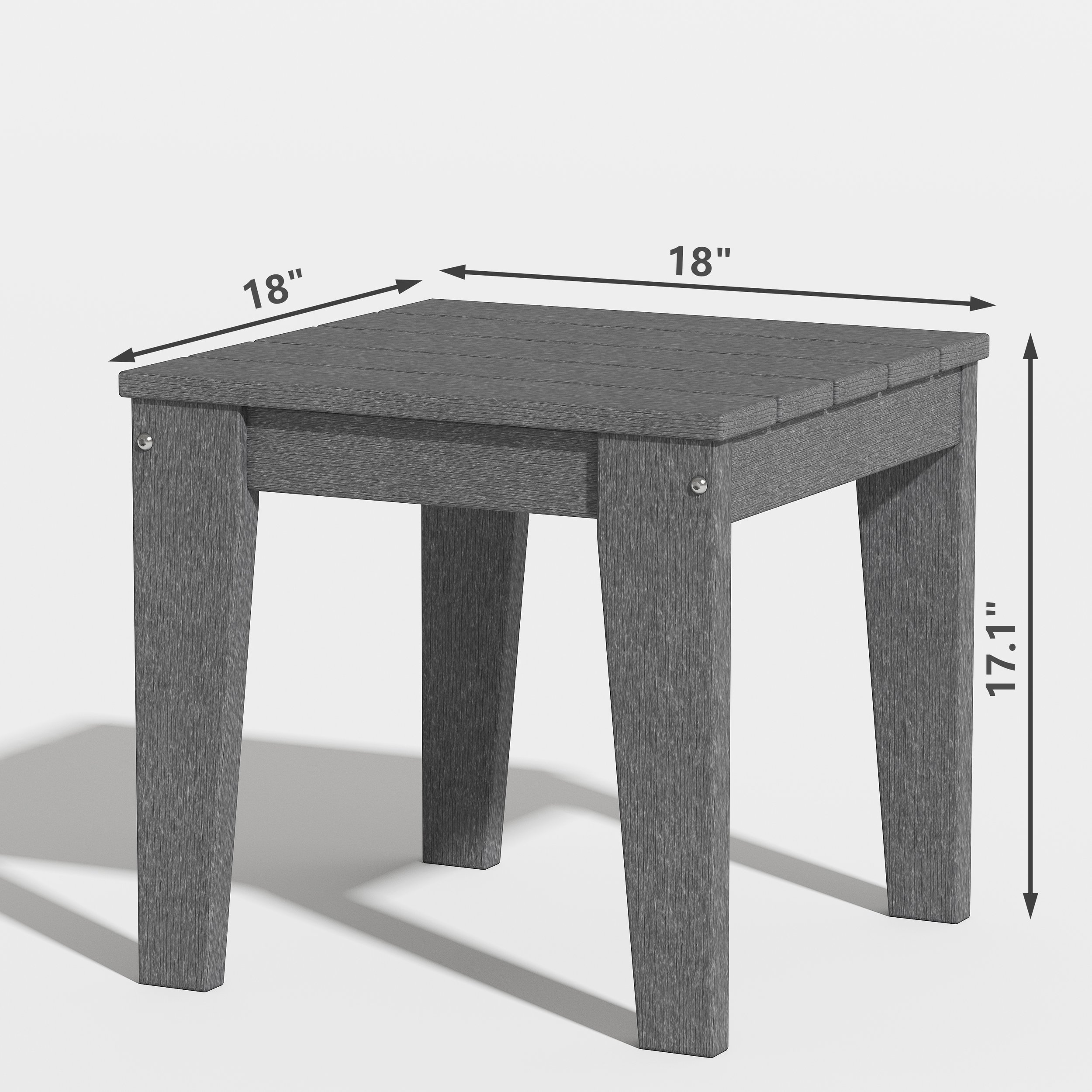 Addy Outdoor Side Table - Grey - Image 4