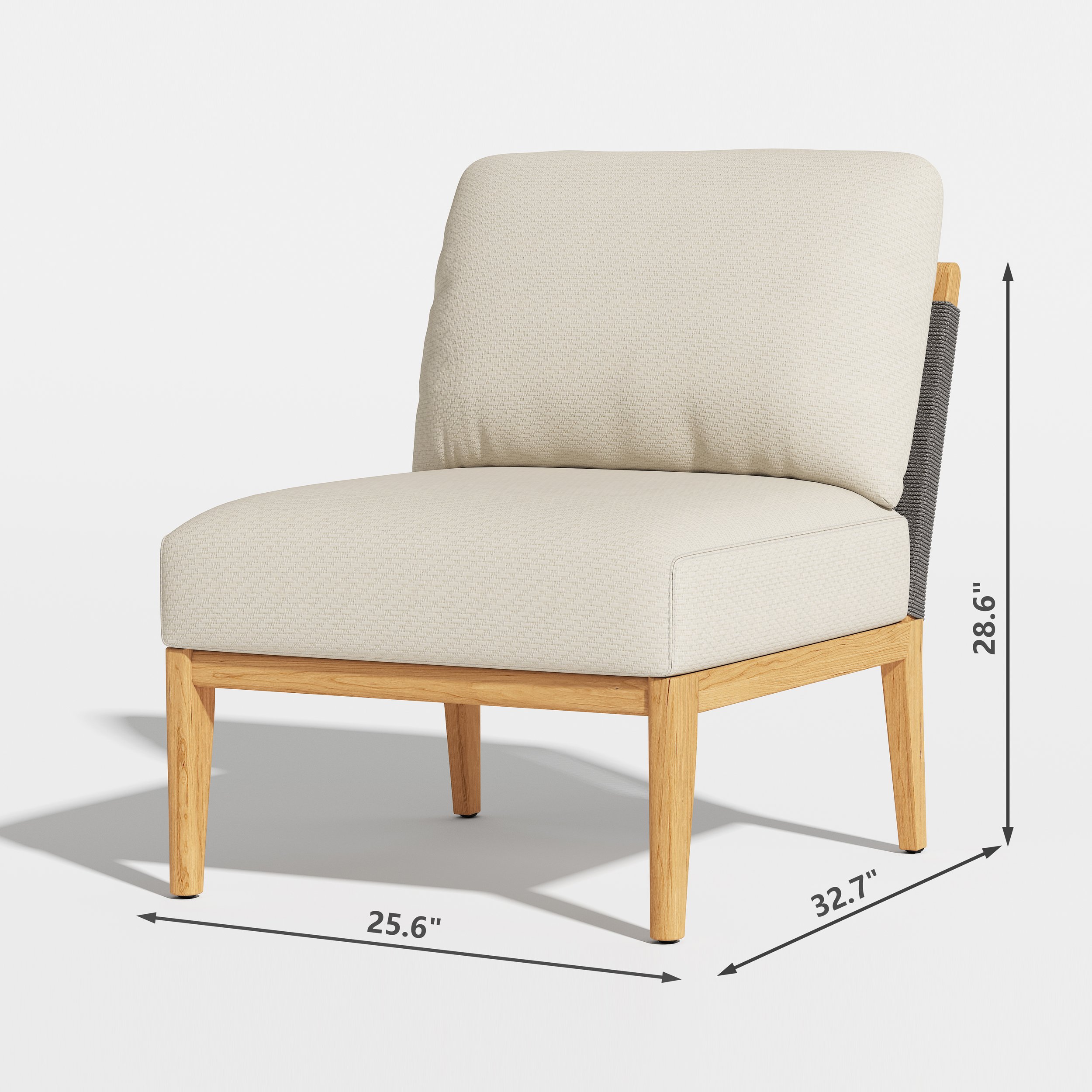 Riverdale Outdoor Armless Sofa - Image 4